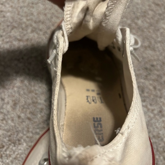 2/$30 Converse All Star chucks sneakers white blue navy red fits like wm’s 8.5-9 - Picture 7 of 8